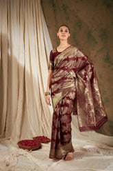 Womens Fashion Ethnic Maroon Color Sarees-MLSHWSA1186MRN0ONE